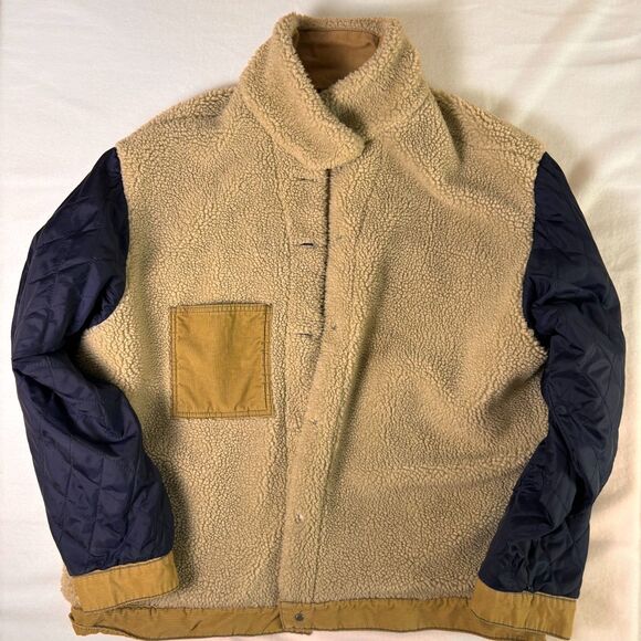 Vintage Levi's Corduroy Sherpa Lined Trucker Jacket Men's XXL Tan Beige Brown - Picture 15 of 16